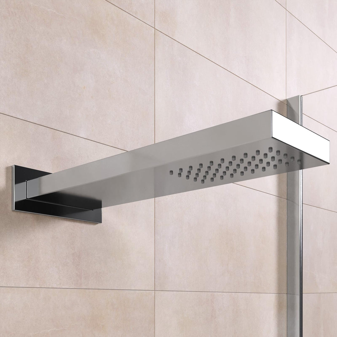 Chromed steel shower head wall mounted - image 1