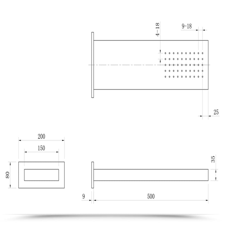 Chromed steel shower head wall mounted - image 5