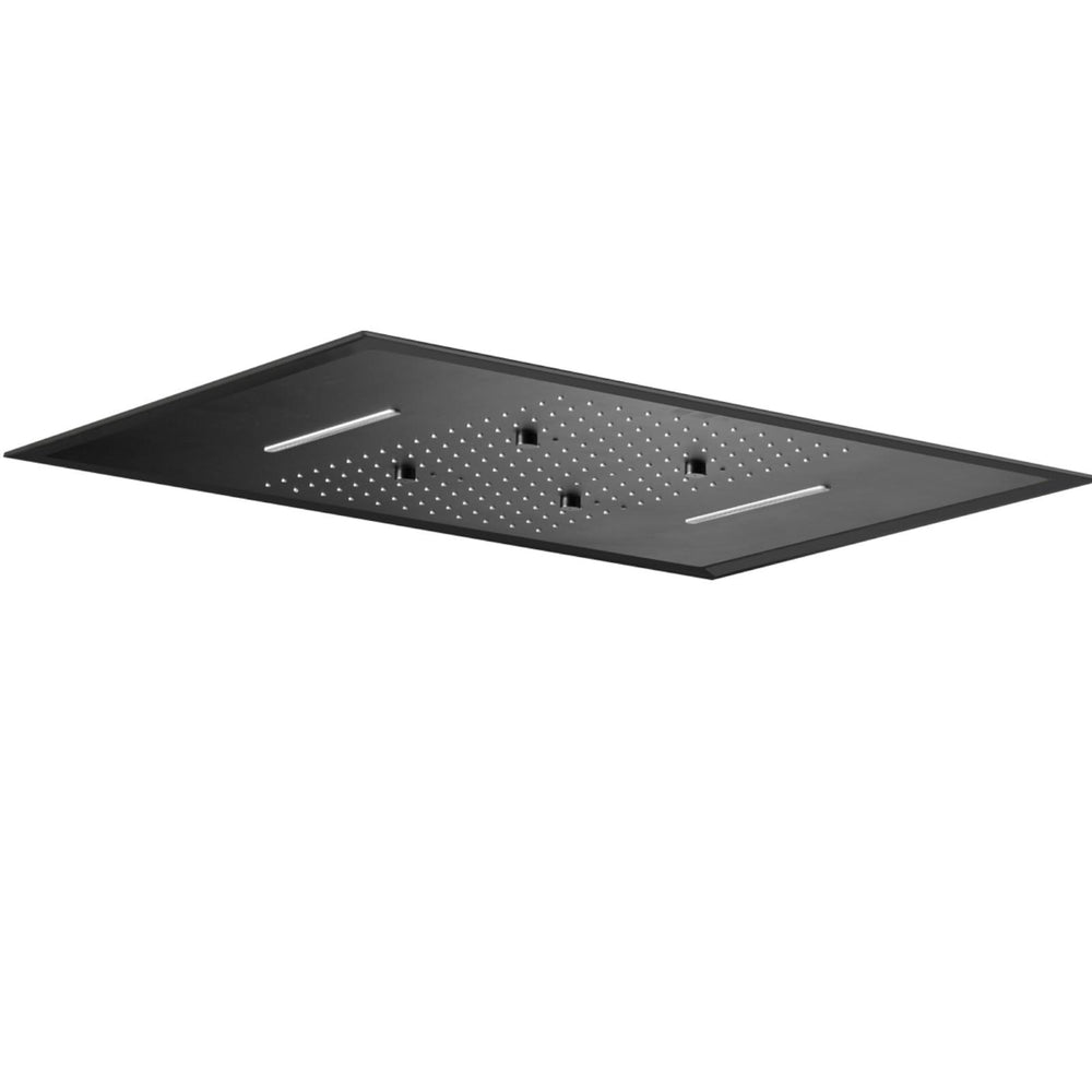 Shower head in matt black stainless steel 3 jets - image 2