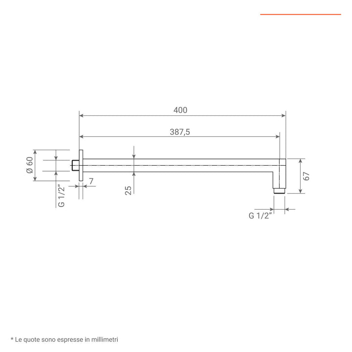 Jacuzzi 25cm square shower head and 35cm anti-limescale arm - image 7