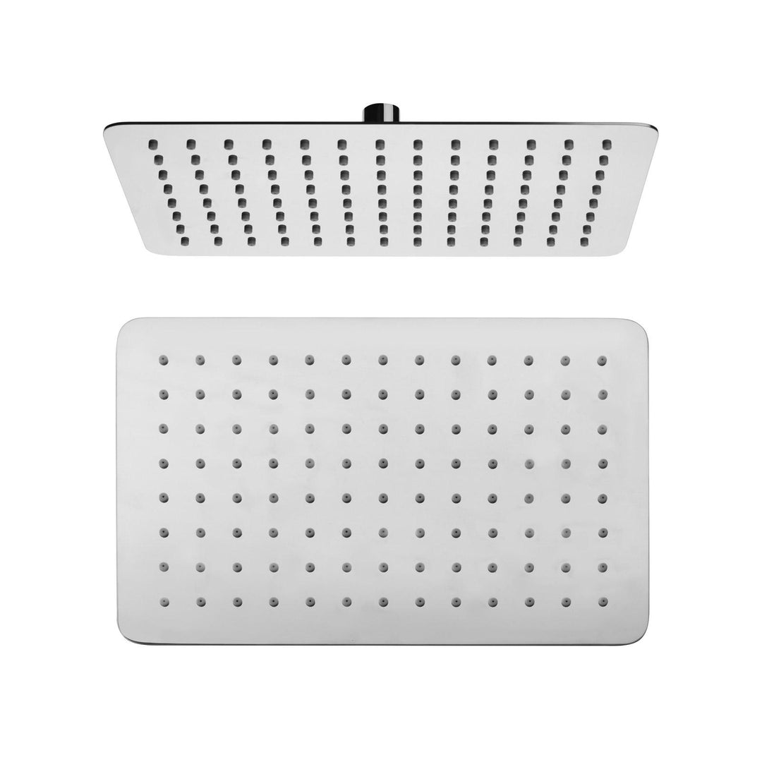 Rectangular shower head 30x20 cm and 40 cm arm anti-limescale Jacuzzi - Taps