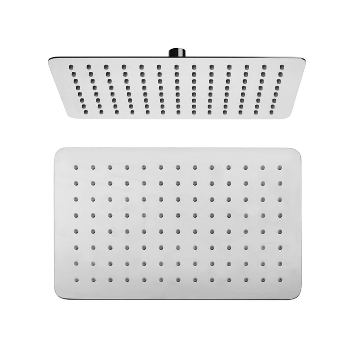 Rectangular shower head 30x20 cm and 40 cm arm anti-limescale Jacuzzi - Taps