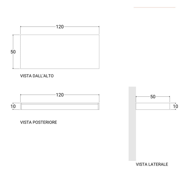 Matt white double sink top 120 cm - Medina