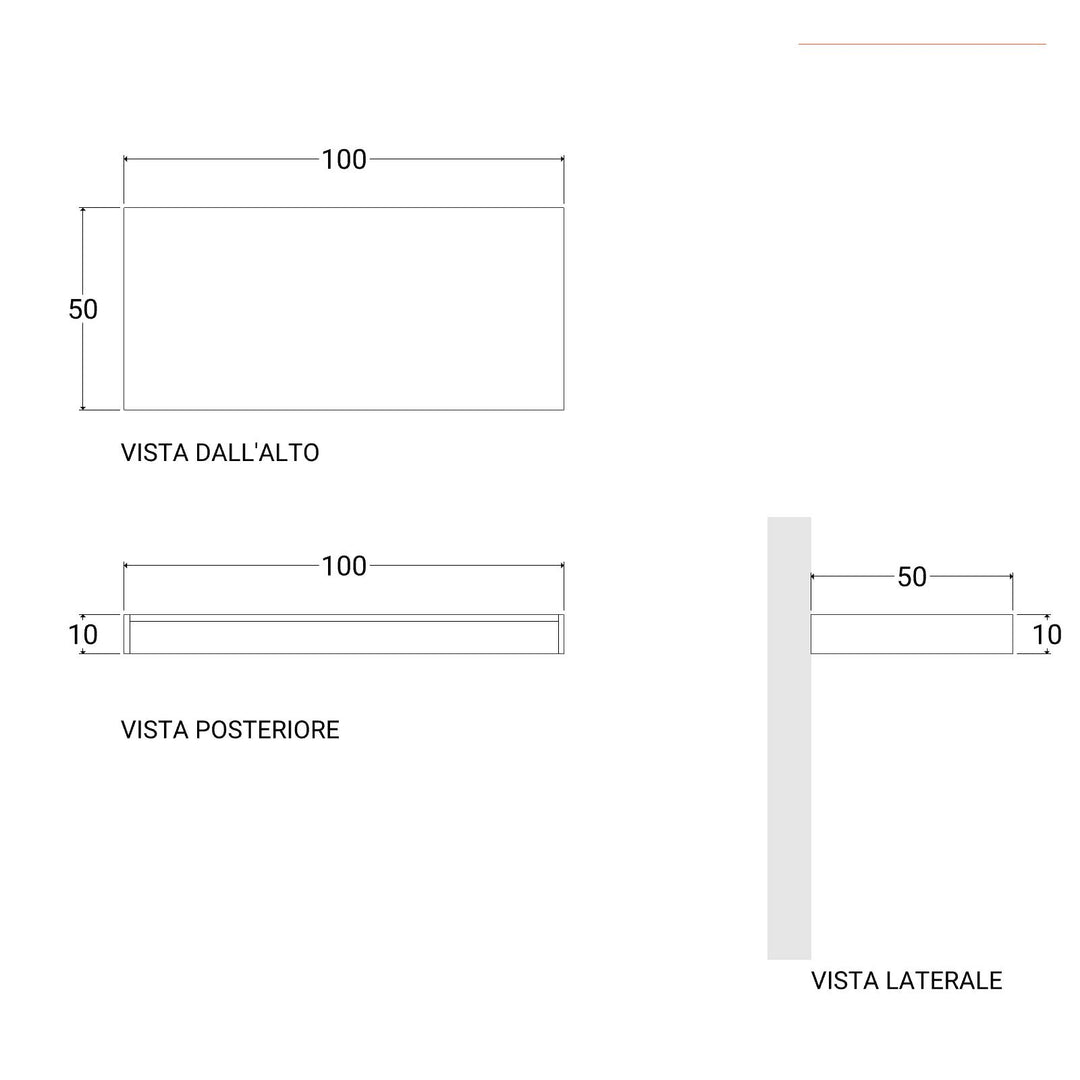 White washbasin top 100 cm with white oak countertop - Medina