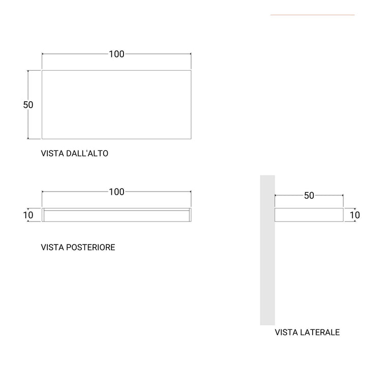 White washbasin top 100 cm with white oak countertop - Medina