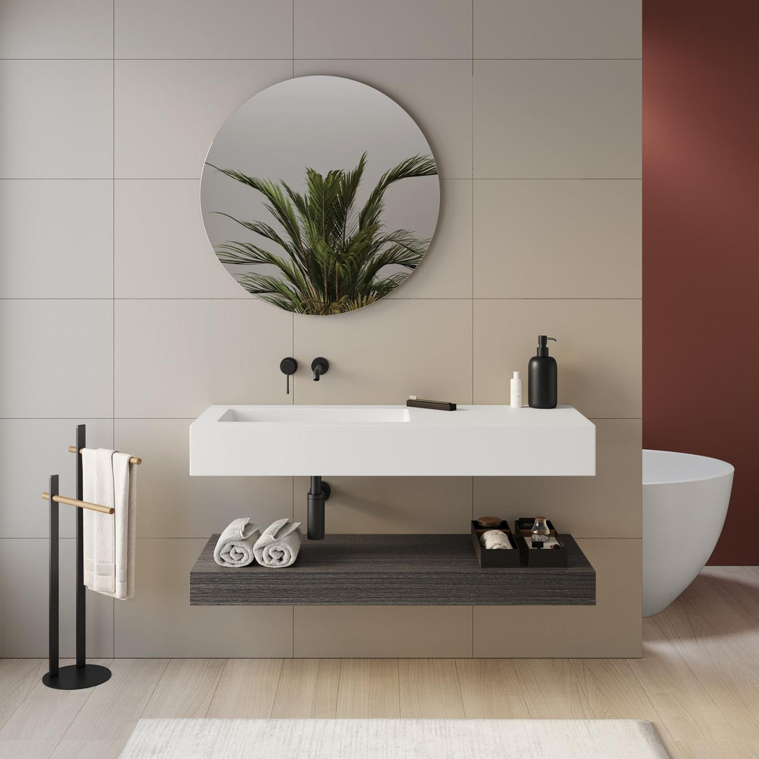 Top washbasin sx matt white 120 cm - Medina